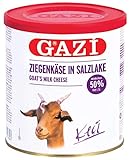 Gazi Ziegenkäse in Salzlake - 3x 400g Metalldose - Ziege Ziegen Käse Keci peyniri 50% Fett i.Tr....