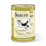 Sanoro Gemüse/Obst Mix 2 mit Bio-Reis - Premium-Hundefutter in Bio-Qualität - Mix aus Bio-Reis,...
